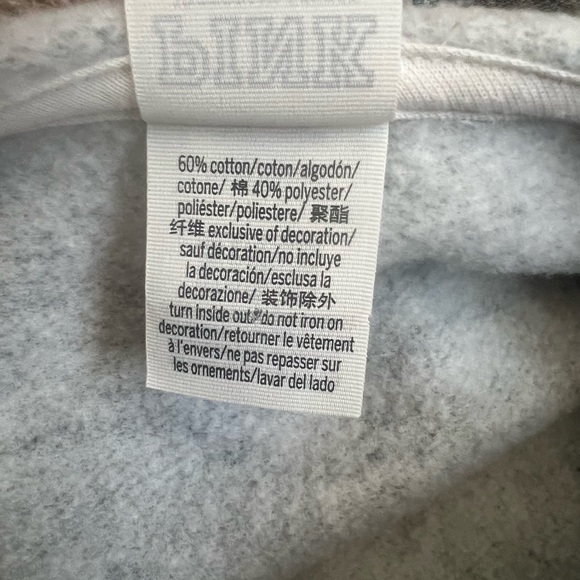 🛑Donated!🛑VS PINK *Oh So Soft* Hoodie Space-dye Heather Grey Batwing - Picture 6 of 8